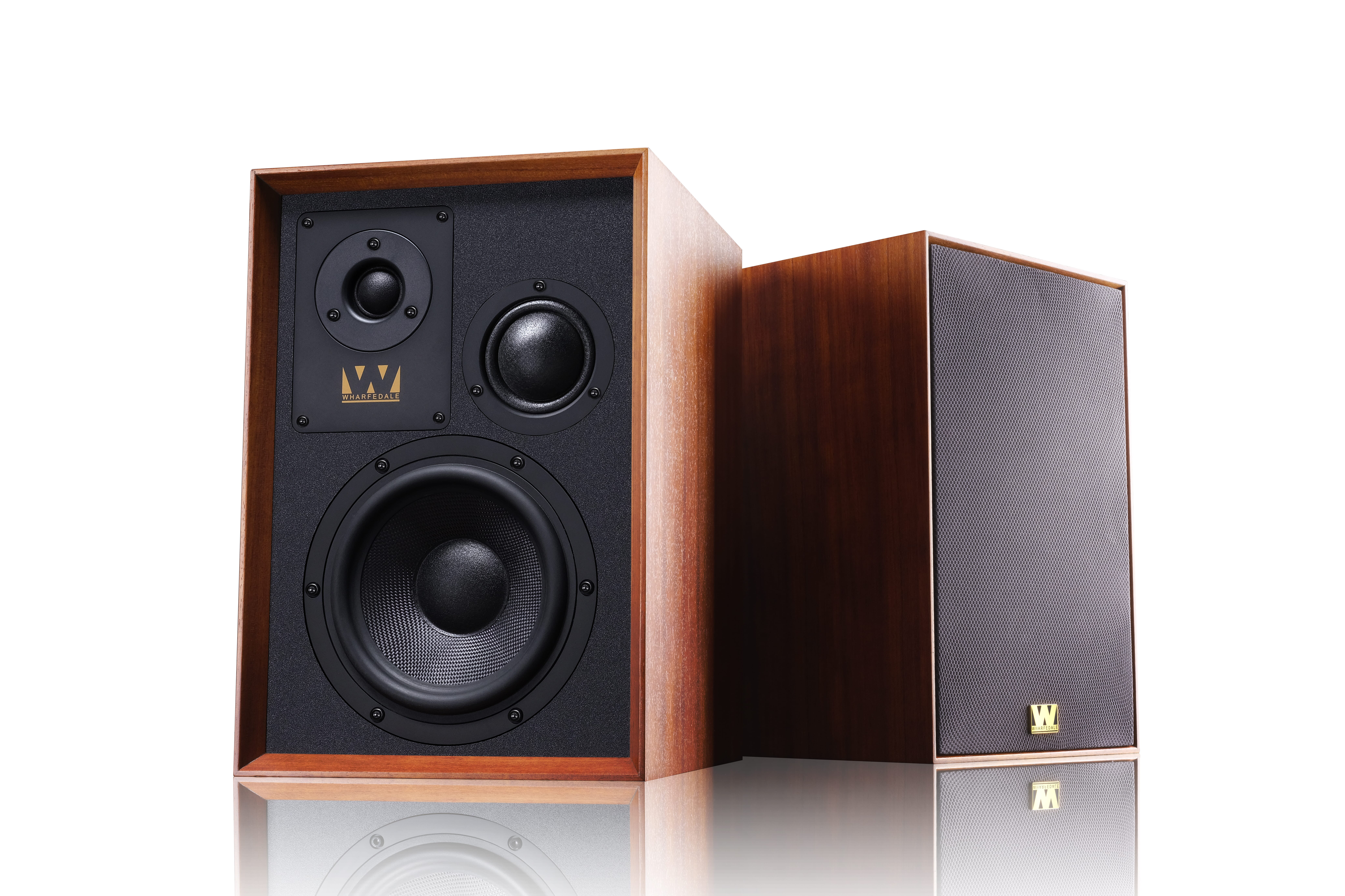 Wharfedale - Super Denton Bookshelf Speakers (Red Mahogany, Pair